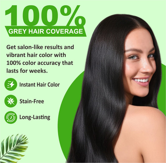 Hair Color Shampoo with Argan Oil & Keratin Extract – 5 in 1 Hair Dye Shampoo for Grey Hair