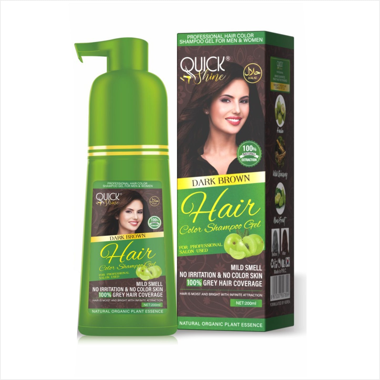 Hair Color Shampoo with Argan Oil & Keratin Extract – 5 in 1 Hair Dye Shampoo for Grey Hair